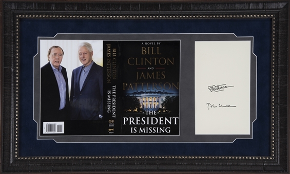 Bill Clinton and James Patterson Dual Signed "The President is Missing" Book Cover Collage (JSA)